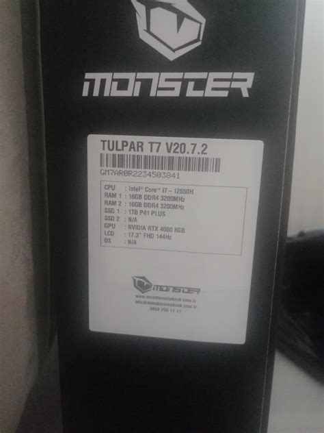 Monster Notebook Monster Tulpar T V Ikayetvar