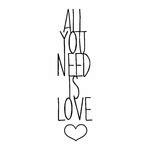 Stickers All You Need Is Love Autocollant Muraux Et Deco