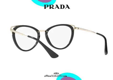 New Woman Oval Eyeglasses Prada 53uv Col 1ab1o1 Black Occhiali