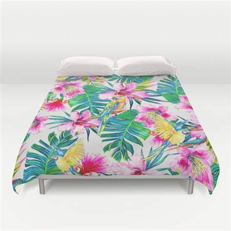 Parrot Beach Duvet Cover By RIZA PEKER Society6 Duvet Covers Duvet