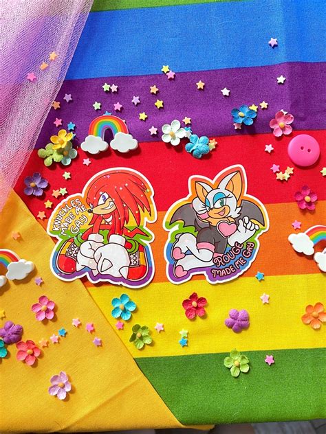 Knuckles And Rouge Gay Stickers Libearty S Ko Fi Shop Ko Fi Where Creators Get Support