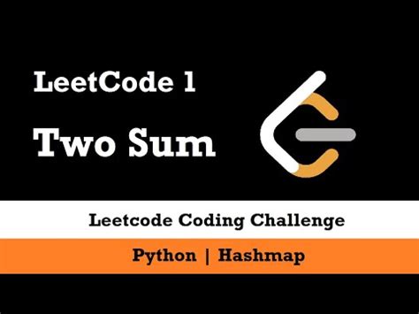 Leetcode Two Sum Python Youtube