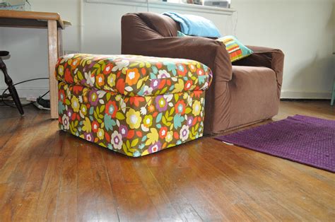 DIY Ottoman Slip Cover | Diy ottoman, Diy furniture repair, Ottoman