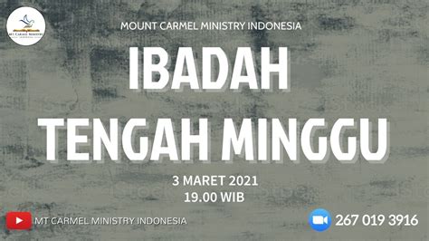 IBADAH TENGAH MINGGU MCMI 3 Maret 2021 YouTube