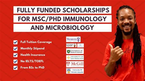 Fully Funded Scholarship For Msc Phd In Immunology And Microbiology