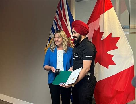 Kelowna Security Guard Honored For Life Saving Heroism Security Guard