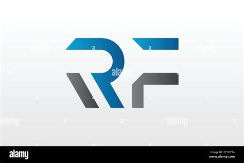 Logotipo Inicial De La Letra De Rf Con La Plantilla De Vectores De