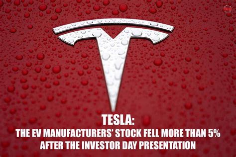 Tesla: The EV Manufacturers’ Stock Fell More Than 5% After the Investor ...