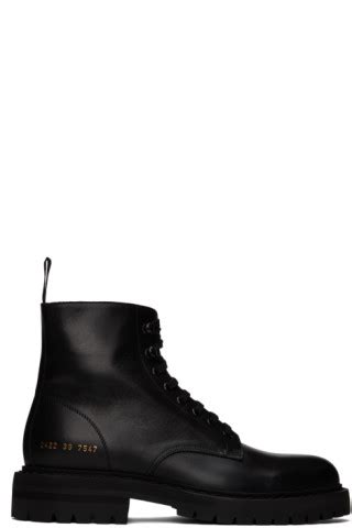 Black Combat Boots By Common Projects On Sale