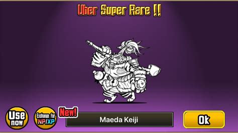 Getting And True Forming Maeda Keiji In Battle Cats With Rare