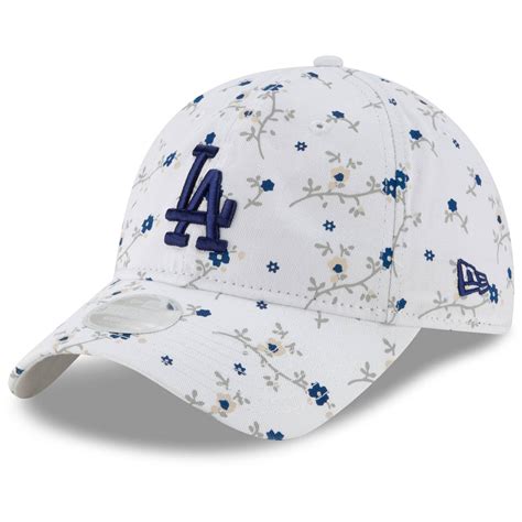 Los Angeles Dodgers New Era Women's Blossom 9TWENTY Adjustable Hat - White