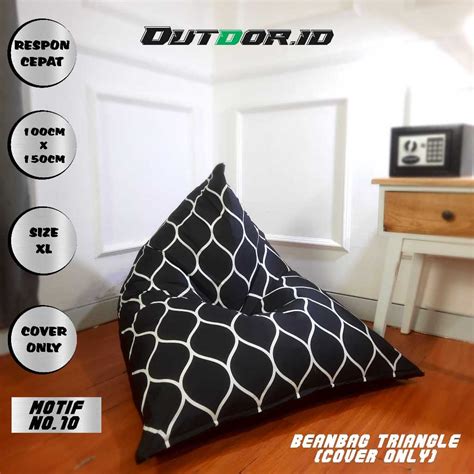 Jual Bean Bag Triangle Cover Only Kursi Santai Motif Size Xl Dan L