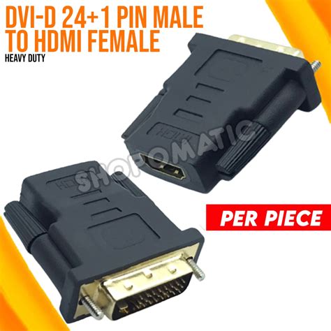 DVI D 24 1 Pin Male To HDMI Female M F Adapter Converter Shopee