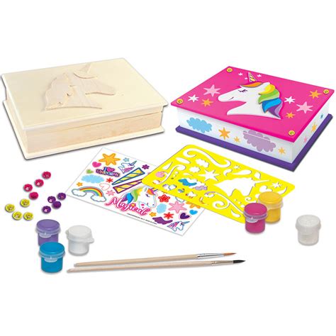 Paint Your Own Unicorn Keepsake Box With Wood Paint Kit Masterpieces