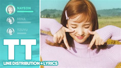 Twice Tt Line Distribution Lyrics Color Coded Patreon Requested