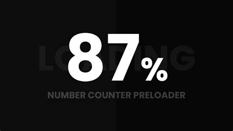 Number Counter Preloader Using Html Css Jquery Youtube