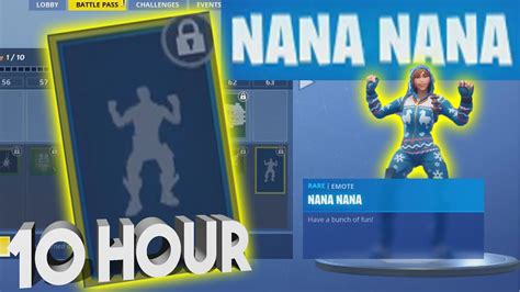 Fortnite Nana Nana Emote 10 Hours Youtube