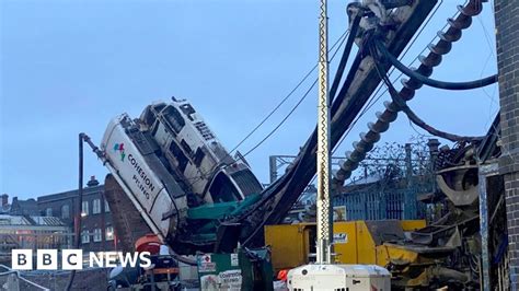 Road Closed After Machinery Lands On Building In Stoke On Trent