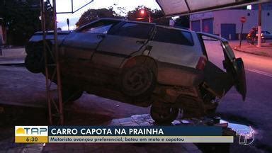 Bom dia Tapajós Carro capota após avançar preferencial e atingir