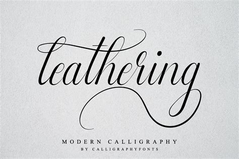 Leathering Modern Calligraphy Font - Dafont Free