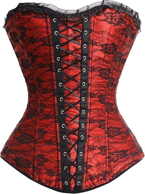 BOLAWOO 77 Corsage Bustier Korsett Damen Hübsch Vollbrust Spitze Satin