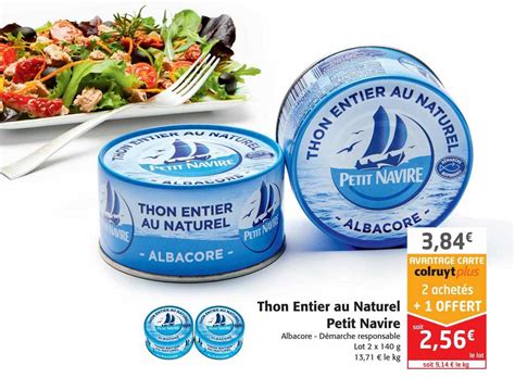 Promo Thon Entier Au Naturel Petit Navire Chez Colruyt Icatalogue Fr