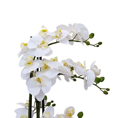 Grande orchidée blanche artificielle 65 cm Artiplantes