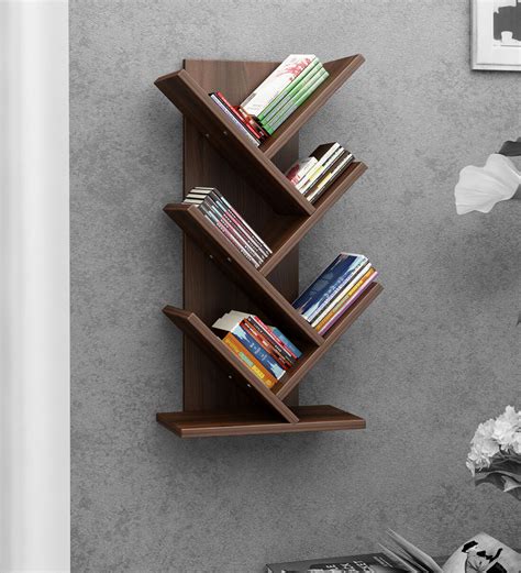 Buy Captiver Wall Mount Book Shelf In Dark Acazia Finish at 42% OFF by ...