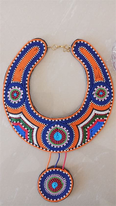 African Beaded Jewelry Colorful Beaded Necklace African Necklace Afr