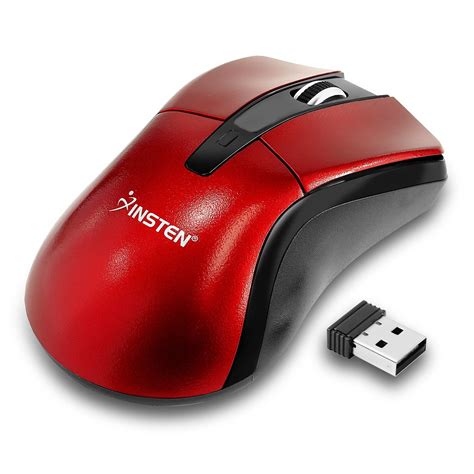 Insten Red 2 4G Cordless 4 Keys Wireless Optical Mouse With 800 1200