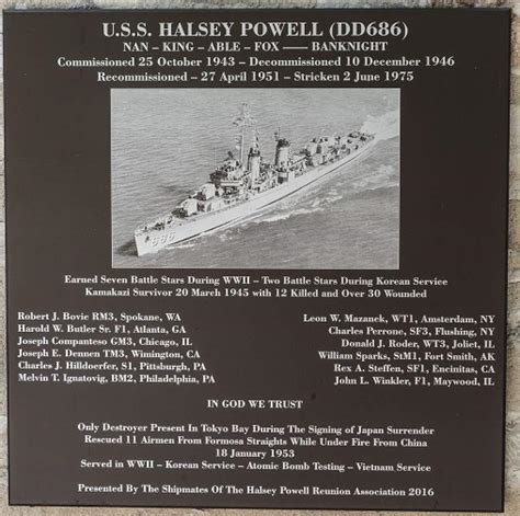 Uss Halsey Powell Dd National Museum Of The Pacific War