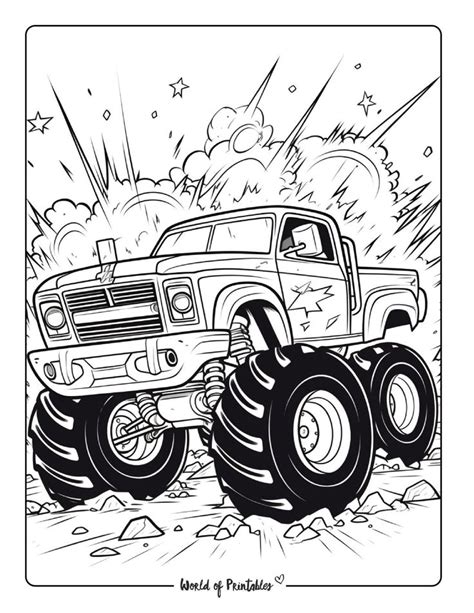 Monster Truck Coloring Pages | Monster truck coloring pages, Coloring ...