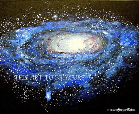 Andromeda Galaxy Riginal Acrylic Painting On By Thisarttobeyours