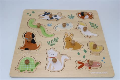 Puzzle Dencastrement Animaux Vertbaudet Lady Cocotte