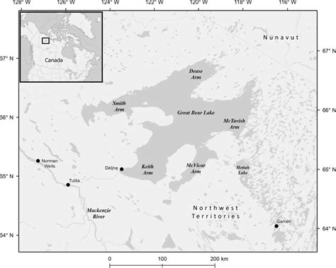 Map Of Great Bear Lake Northwest Territories Canada Download Scientific Diagram