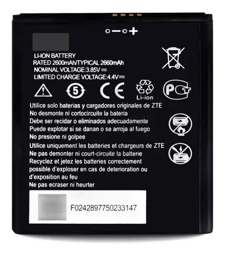 Bateria Pila Zte Blade A530 A606 Li3826t43p4h705949 2600mah Mercadolibre