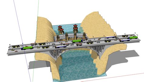 欧式多功能桥梁su模型桥梁土木在线