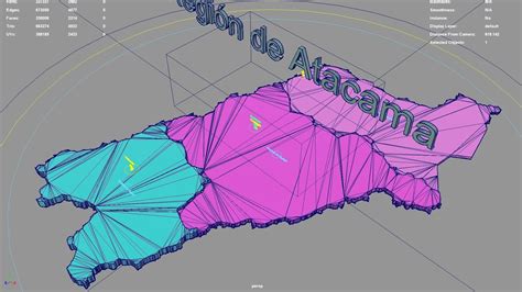 Region de Atacama Chile map region geography political 3D model rigged | CGTrader