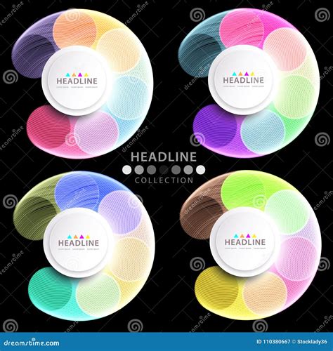 Brochure Header Colorful Layout Template Stock Illustration