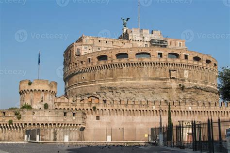 The Mausoleum Of Hadrian Known As The Castel Sant Angelo In Rome