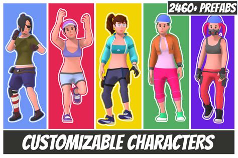 Customizable D Female Characters Vol D Humanoids Unity Asset Store