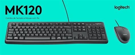 Kit Teclado E Mouse Usb Logitech Preto Mk Kit Teclado E Mouse