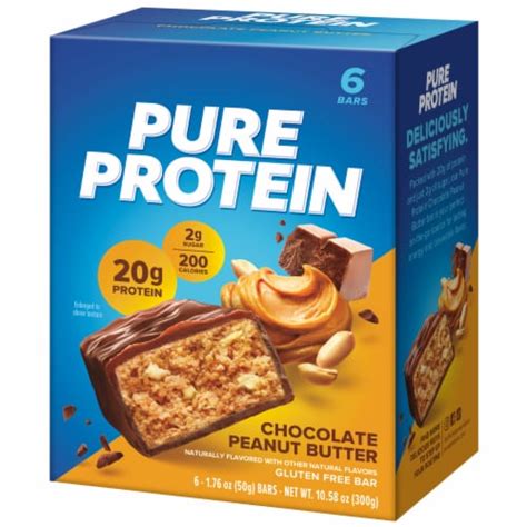 Pure Protein Chocolate Peanut Butter Protein Bars 6 Ct Kroger