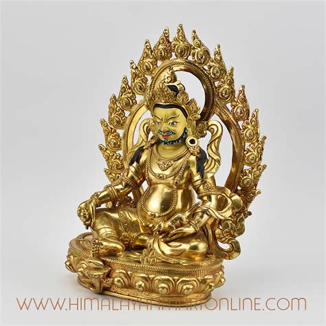 Tibetan Wealth God Statue: Yellow Jambala – The Wealth Deity