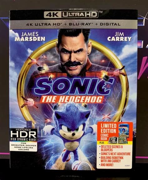 Sonic The Hedgehog K Uhd Blu Ray Bande Dessin E Housse De