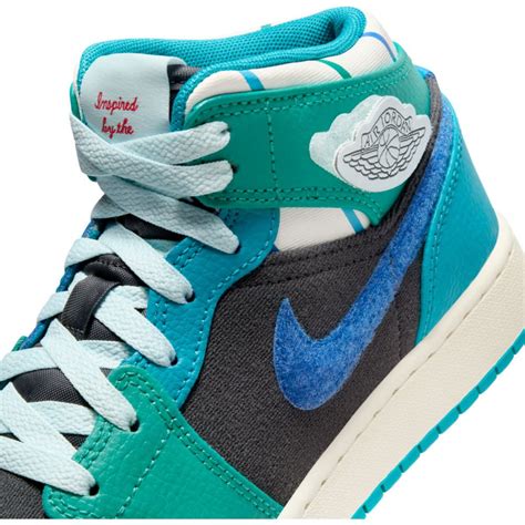 Air Jordan 1 Mid Sneaker School Inspired By The Greatest Enfants Gs