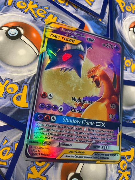 Charizard Tag Team Gengar Gx Vmax Ex Shadow Dark Pokemon Card High