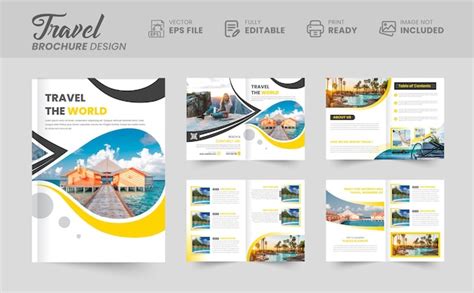 Premium Vector Holiday Travel Brochure Design