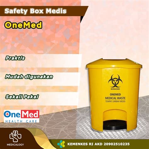 Jual Onemed Tempat Sampah Safety Box Medis Sampah Biohazard Limbah