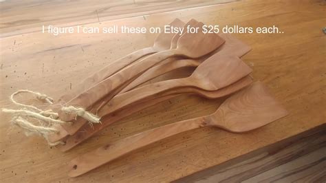 Making Wooden Spatulas To Sell On Etsy Youtube